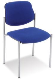 Nowy Styl Siège visiteur gerbable 6 fois Style avec capitonnages, assise tissu (100 % fibres synthétiques), bleu