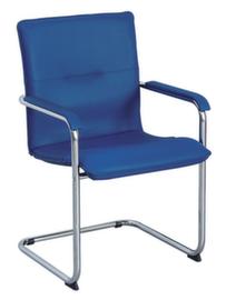 Nowy Styl Fauteuil luge pour visiteurs Rumba, assise similicuir, bleu