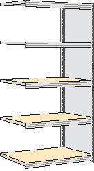 regalwerk Rayonnage sans boulons à plateaux agglomérés avec tablettes, hauteur x largeur x profondeur 2000 x 1005 x 526 mm, 5 tablettes