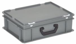 Mallette de rangement et de stockage norme européenne, gris, HxLxl 135x400x300 mm