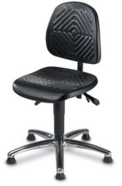 meychair Siège d'atelier pivotant Workster Allround, assise mousse PU noir, avec patins en plastique