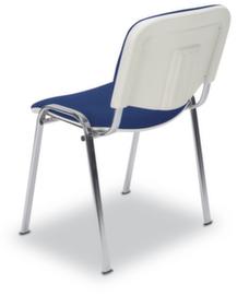 Nowy Styl Chaise polyvalente avec coque de dossier en plastique, assise tissu (100 % polyester), bleu foncé