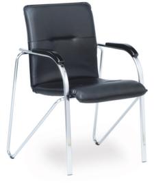 Nowy Styl Chaise capitonnée Samba, assise similicuir, noir