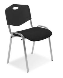 Nowy Styl Siège visiteur ISO avec dossier en plastique, assise tissu (100 % polyester), gris foncé