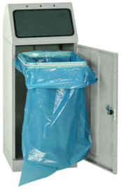 stumpf Collecteur de recyclage Flex M avec grande trappe d'insertion, 70 l, RAL7035 gris clair