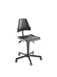 meychair Siège d'atelier Workster Allround W9-TR-PU, assise mousse PU noir, avec roulettes