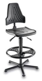 meychair Siège d'atelier haut Workster Komplex W19-25-H-PU-FR3 charge max. 150 kg, assise mousse PU noir, avec patins