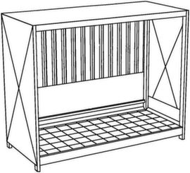 Lacont Conteneur de rayonnage pour produits dangereux pour max. 60 fûts de 200 litres