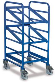 VARIOfit Chariot à étagères pour bac norme Europe, force 200 kg, 3 plateaux