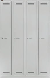 Bisley Armoire vestiaire Light gris clair avec 4 compartiments