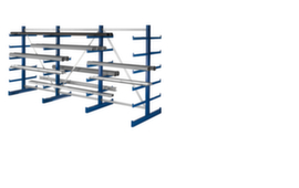 META Rayonnage cantilever universel Atlas ST, bilatéral - possibilité d’installation flexible librement dans la pièce, hauteur 2000 mm, 6 niveaux