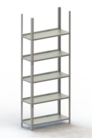 META Etagère à visser, 5 tablettes, avec revêtement en zinc anti-corrosion