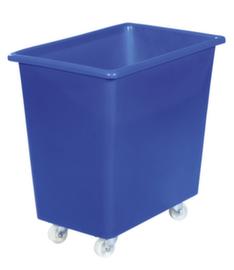 Cuve rectangulaire mobile de qualité alimentaire, capacité 135 l, bleu