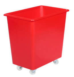 Cuve rectangulaire mobile de qualité alimentaire, capacité 135 l, rouge