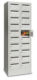 PAVOY Armoire de tri courrier Basis gris clair, 20 compartiments, RAL7035 gris clair/RAL7035 gris clair