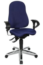 Topstar siège de bureau pivotant Sitness 10 avec mécanisme de contact permanent, bleu