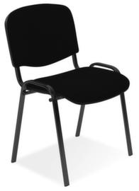 Nowy Styl Siège visiteur gerbable 12 fois ISO avec capitonnages, assise tissu (100 % polyoléfine), noir