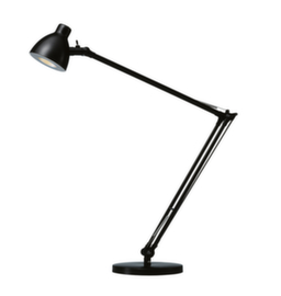 Lampe de bureau à DEL Valencia à pied, lumière blanc chaud, noir