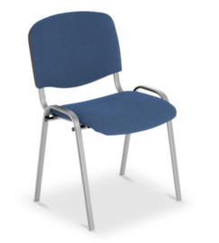 Nowy Styl Siège visiteur gerbable 12 fois ISO avec capitonnages, assise tissu (100 % polyoléfine), bleu