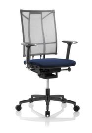 Nowy Styl Siège de bureau pivotant avec mécanisme synchrone, Dossier maille, bleu foncé