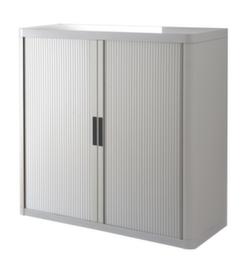 Paperflow Armoire à rideaux transversaux easyOffice®, 2 hauteurs des classeurs, gris/gris