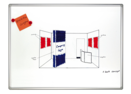 tableau blanc pour glissière murale modulaire, hauteur x largeur 900 x 1200 mm