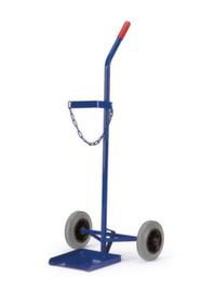 Rollcart Chariot à bouteilles, pour 1x40/50 l bouteille, bandage caoutchouc plein