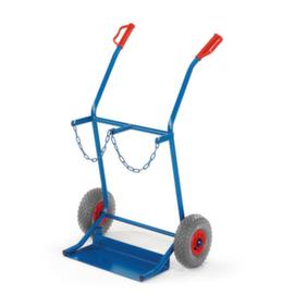 Rollcart Chariot à bouteilles, pour 2x20 l bouteille, bandage caoutchouc plein