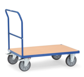 fetra Chariot avec barre de poussée MULTIVARIO, force 600 kg, plateau longueur x largeur 1000 x 600 mm