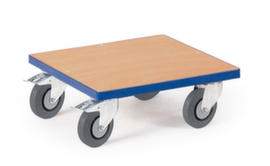 Rollcart Chariot à caisses avec zone de chargement en bois, force 250 kg, TPE bandage