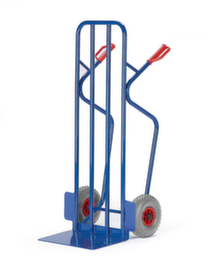 Rollcart diable d’empilage avec pelle extra-large, force 250 kg, TPE bandage