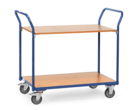 fetra Chariot de bureau, force 200 kg, 2 plateaux