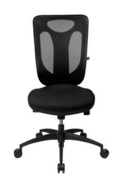 Topstar Siège de bureau pivotant Net Pro 100 avec mécanisme synchrone ponctuel, Dossier maille, noir