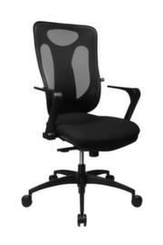 Topstar Siège de bureau pivotant Net Pro 100 avec mécanisme synchrone ponctuel, Dossier maille, noir