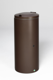 Collecteur de déchets avec porte, 120 l, marron foncé