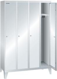 LISTA Armoire vestiaire avec 4 compartiments, largeur de compartiment 300 mm