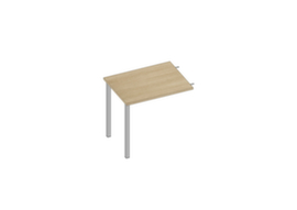 Quadrifoglio Table de rallonge Practika pour bureau avec piètement 4 pieds, largeur x profondeur 800 x 600 mm, plaque chêne