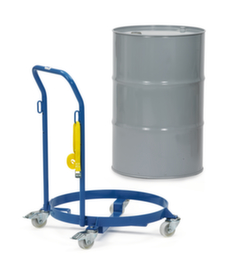 fetra Chariot à tambour avec zone de chargement ouverte,pour fût 1 x 60/200 litres