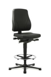 bimos Siège d'atelier pivotant All-In-One Trend 3, assise mousse PU noir, avec patins