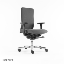 Löffler Siège de bureau pivotant avec soutien du coccyx, gris