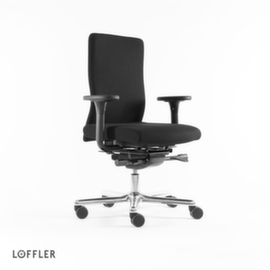 Löffler Siège de bureau pivotant avec soutien du coccyx, noir