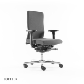 Löffler Siège de bureau pivotant avec assise à noyau de ressorts ensachés, gris