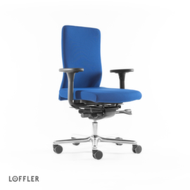 Löffler Siège de bureau pivotant avec assise à noyau de ressorts ensachés, bleu