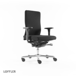 Löffler Siège de bureau pivotant avec assise à noyau de ressorts ensachés, noir