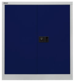 Bisley Armoire de classement Universal, 2 hauteurs des classeurs, gris clair/bleu Oxford