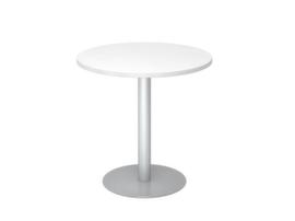 Table de conférence, Ø 800 mm, panneau blanc