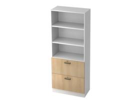 Armoire pour dossiers suspendus, 2 extensions, blanc/chêne