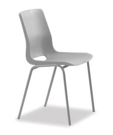 rbm Chaise coque en plastique Ana avec piètement coloré, misty grey