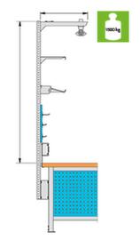 Montant pour rehausses d'établi, hauteur 850 mm