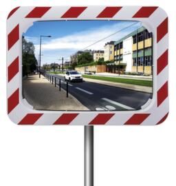 PROCITY Miroir routier incassable rectangulaire, hauteur x largeur 500 x 680 mm